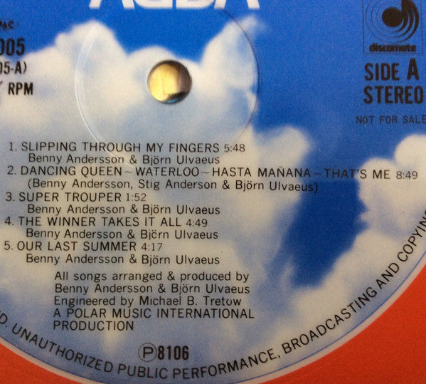 ABBA - Slipping Through My Fingers (Vinyl, LP, Promo, Picture Disc,...