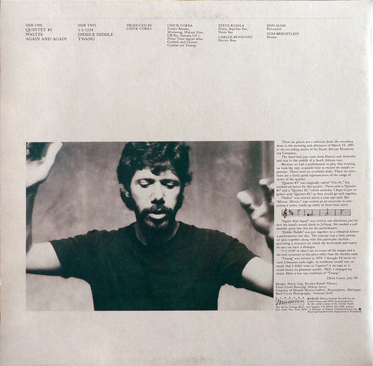 Chick Corea - Again And Again (The Joburg Sessions) (Vinyl, LP, Album, Promo) Very Good (VG) / Very Good (VG)