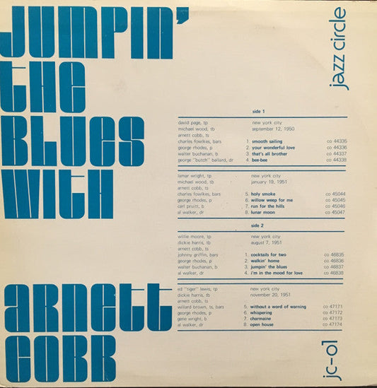 Arnett Cobb - Jumpin’ The Blues (Vinyl, LP, Compilation, Mono, Limited Edition) Very Good Plus (VG+) / Very Good (VG)