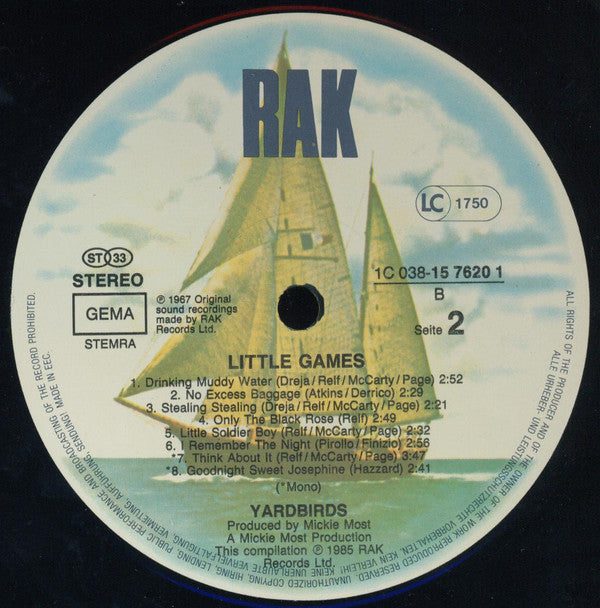 The Yardbirds - Little Games (Vinyl, LP, Compilation) Very Good (VG) / Very Good (VG)
