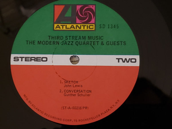 The Modern Jazz Quartet - Third Stream Music (Vinyl, LP, Album, Reissue, Stereo) Very Good Plus (VG+) / Very Good (VG)
