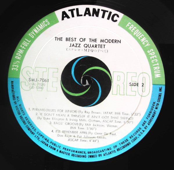 The Modern Jazz Quartet - The Best Of Modern Jazz Quartet (Vinyl, LP, Stereo) Very Good (VG) / Very Good (VG)
