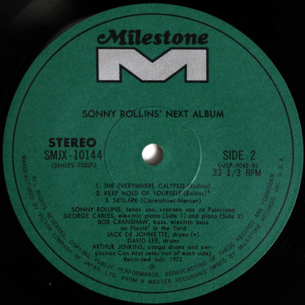 Sonny Rollins - Next Album (Vinyl, LP, Album) Very Good Plus (VG+) / Very Good Plus (VG+)