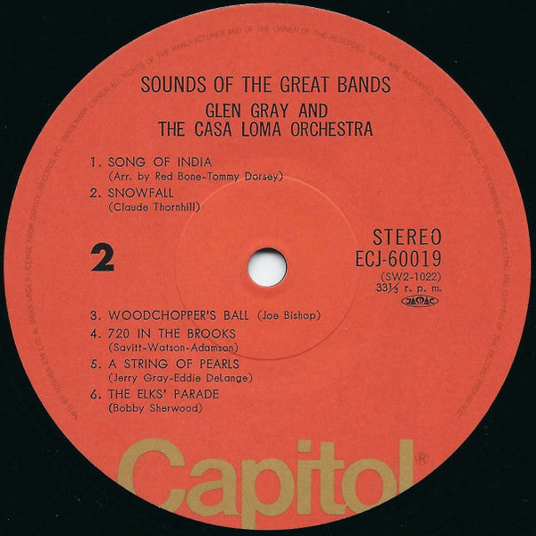 Glen Gray & The Casa Loma Orchestra - Sounds Of The Great Bands! = ビッグバンドテーマ傑作集 Vol.1 (Vinyl, LP, Album, Reissue, Stereo) Very Good Plus (VG+) / Very Good (VG)