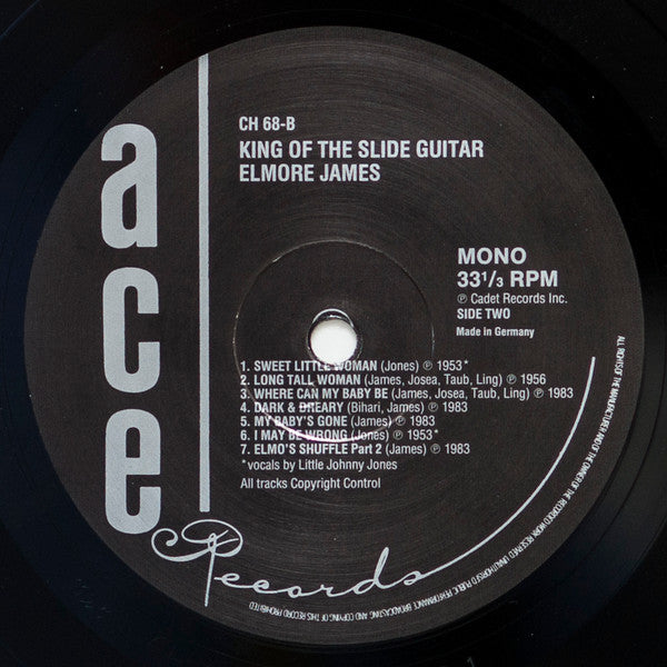 Elmore James - King Of The Slide Guitar (Vinyl, LP, Mono) Very Good Plus (VG+) / Very Good Plus (VG+)