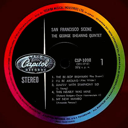 The George Shearing Quintet - San Francisco Scene (Vinyl, LP, Album, Stereo) Good Plus (G+) / Very Good Plus (VG+)