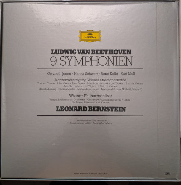 Ludwig Van Beethoven - 9 Symphonien (8xVinyl, Box Set, LP, Stereo, Stereo) Near Mint (NM or M-) / Very Good (VG)