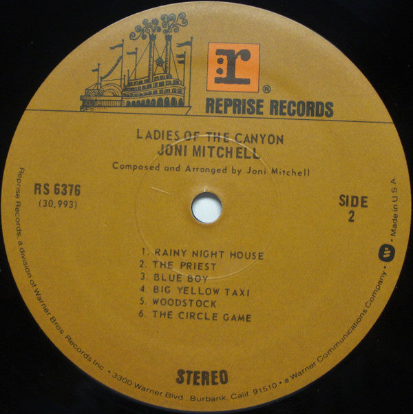 Joni Mitchell - Ladies Of The Canyon (Vinyl, LP, Album, Reissue, Stereo) Near Mint (NM or M-) / Very Good (VG)