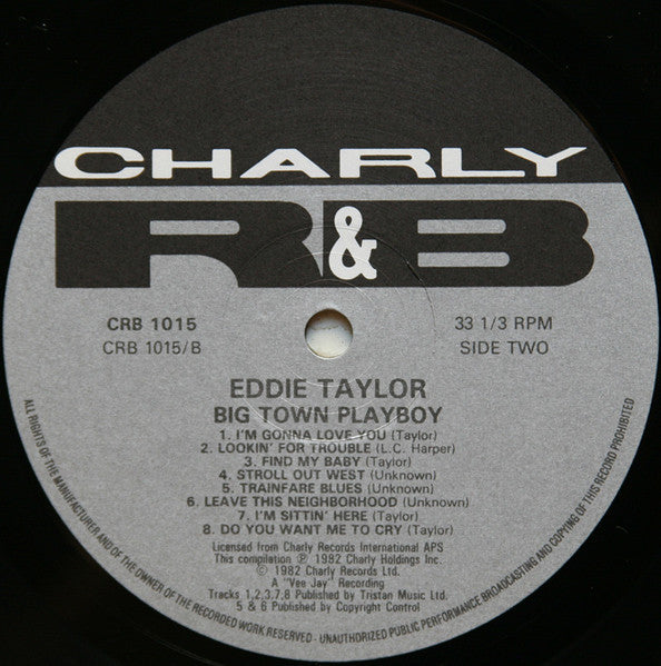 Eddie Taylor (2) - Big Town Playboy (Vinyl, LP, Compilation) Very Good (VG) / Very Good (VG)