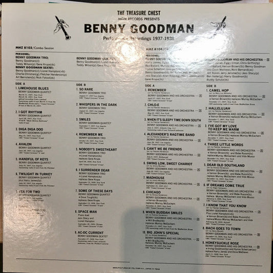 Benny Goodman - The Treasure Chest - Performance Recordings 1937 - 1938 (2xVinyl, LP, Album, Mono) Very Good Plus (VG+) / Very Good Plus (VG+)