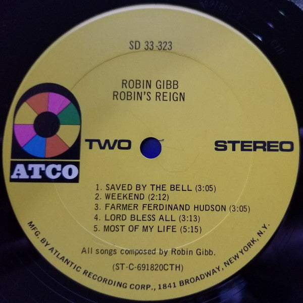 Robin Gibb - Robin's Reign (Vinyl, LP, Album) Very Good Plus (VG+) / Very Good (VG)