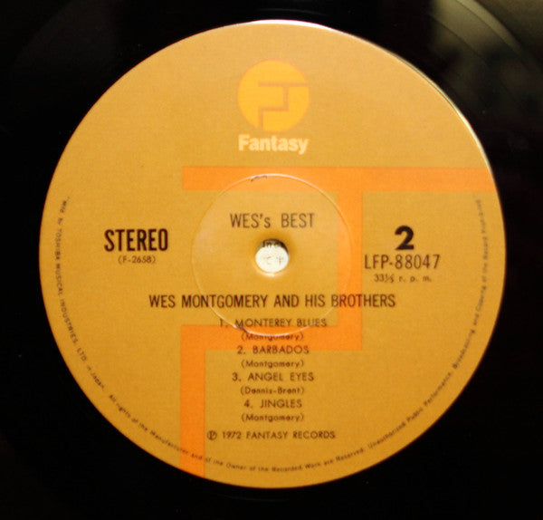 The Montgomery Brothers - Wes' Best (Vinyl, LP, Compilation) Very Good Plus (VG+) / Very Good (VG)