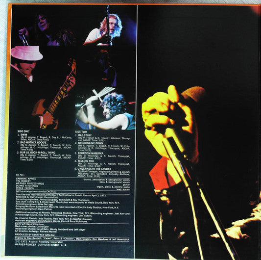 Cactus (3) - 'Ot 'N' Sweaty (Vinyl, LP) Very Good (VG) / Good Plus (G+)