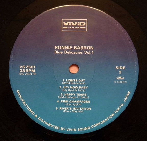 Ronnie Barron - Blue Delicacies Vol.1 (Vinyl, LP, Album, Promo) Good Plus (G+) / Good Plus (G+)