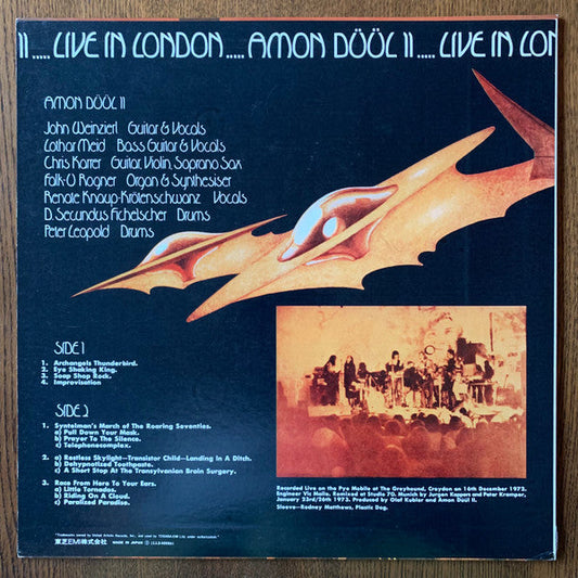 Amon Düül II - Live In London (Vinyl, LP, Album, Promo) Very Good Plus (VG+) / Very Good (VG)
