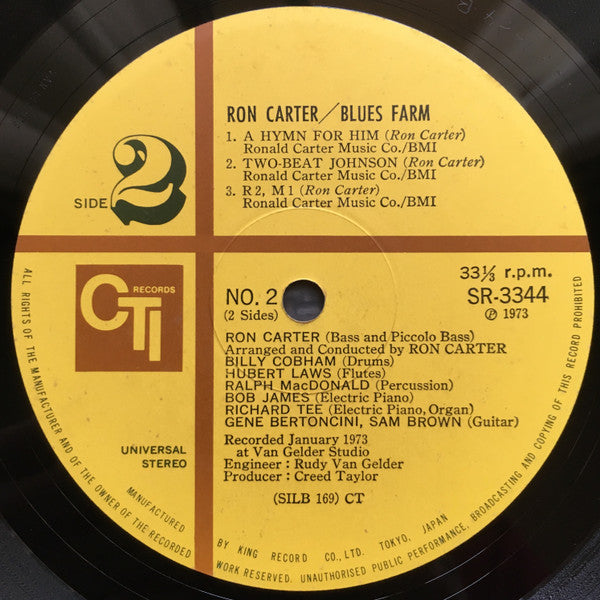 Ron Carter - Blues Farm (Vinyl, LP, Album) Very Good Plus (VG+) / Very Good Plus (VG+)