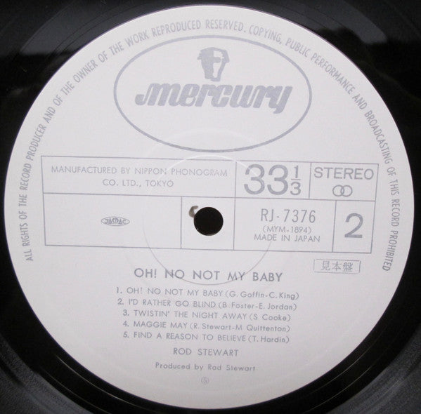 Rod Stewart - Oh! No Not My Baby (Vinyl, LP, Compilation, Promo) Very Good Plus (VG+) / Very Good (VG)