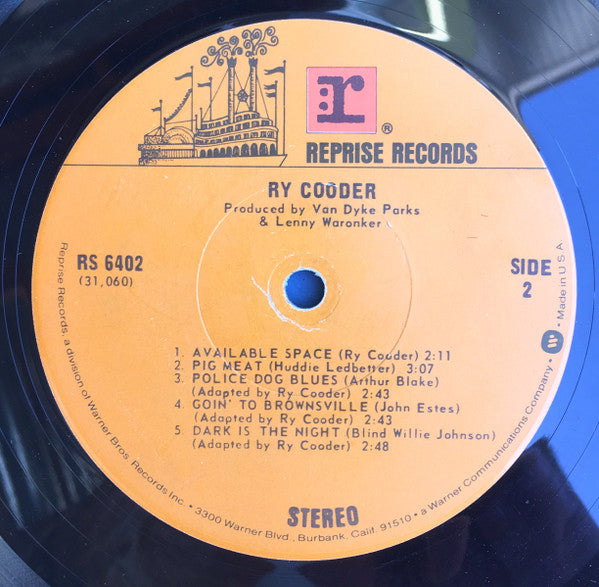 Ry Cooder - Ry Cooder (Vinyl, LP, Album, Repress, Stereo) Very Good (VG) / Very Good (VG)