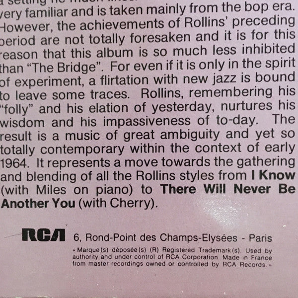 Sonny Rollins - Vol 5: "Now's The Time!" / Vol 6: "The Standard Sonny Rollins" (2xVinyl, LP, Compilation, Reissue) Very Good Plus (VG+) / Very Good (VG)
