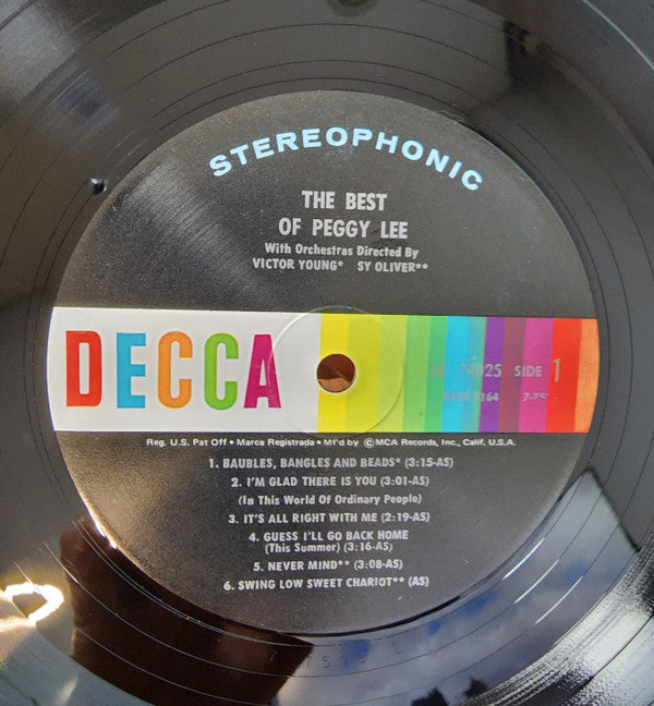 Peggy Lee - The Best Of Peggy Lee (2xVinyl, LP, Compilation, Reissue, Stereo) Very Good Plus (VG+) / Good Plus (G+)
