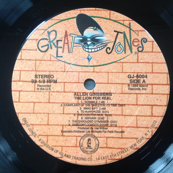 Allen Ginsberg - The Lion For Real (Vinyl, LP, Album, Stereo) Near Mint (NM or M-) / Very Good Plus (VG+)
