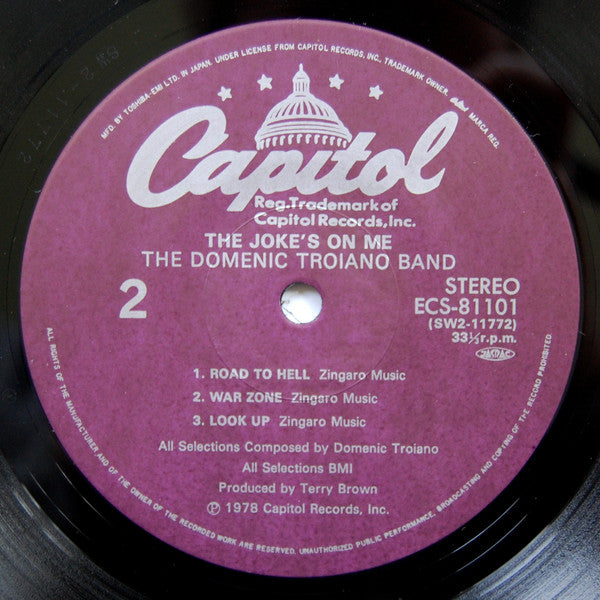 The Domenic Troiano Band - The Joke's On Me (Vinyl, LP, Album) Very Good (VG) / Very Good Plus (VG+)