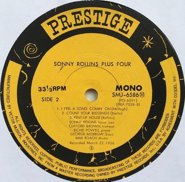 Sonny Rollins - Plus 4 (Vinyl, LP, Album, Mono, Reissue)