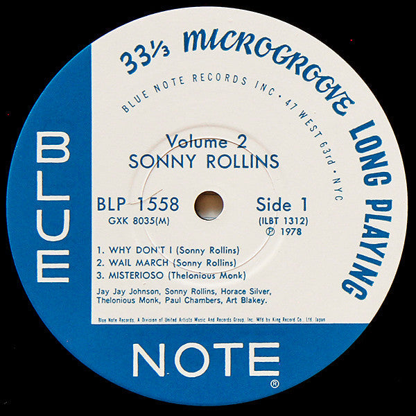 Sonny Rollins - Sonny Rollins Vol. 2 (Vinyl, LP, Album, Reissue, Mono)