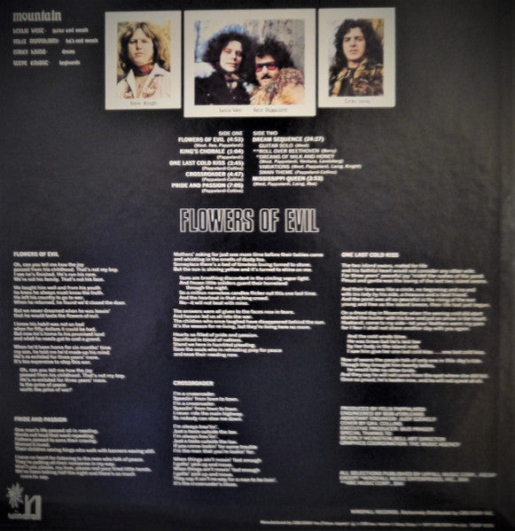 Mountain - Flowers Of Evil (Vinyl, LP, Album, Reissue) Good Plus (G+) / Good Plus (G+)