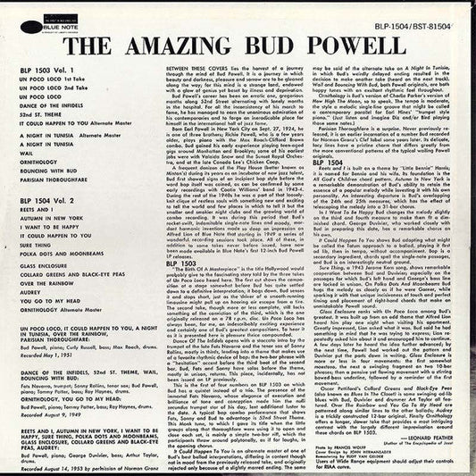 Bud Powell - The Amazing Bud Powell (Volume 2) (Vinyl, LP, Album, Reissue, Stereo) Good Plus (G+) / Good Plus (G+)