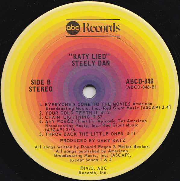Steely Dan - Katy Lied (Vinyl, LP, Album) Very Good (VG) / Very Good (VG)