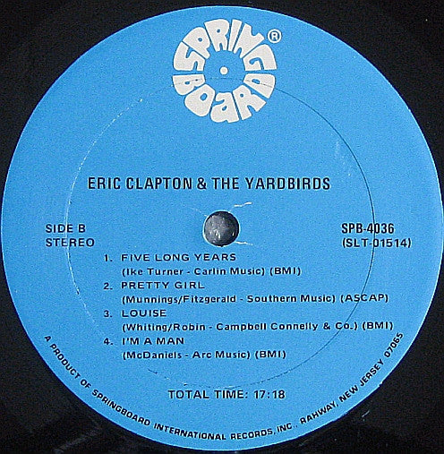 Eric Clapton - Eric Clapton And The Yardbirds (Vinyl, LP, Album, Reissue) Good Plus (G+) / Very Good (VG)