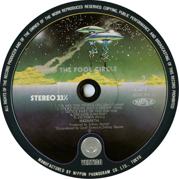 Nazareth (2) - The Fool Circle (Vinyl, LP, Album, Stereo) Near Mint (NM or M-) / Very Good Plus (VG+)