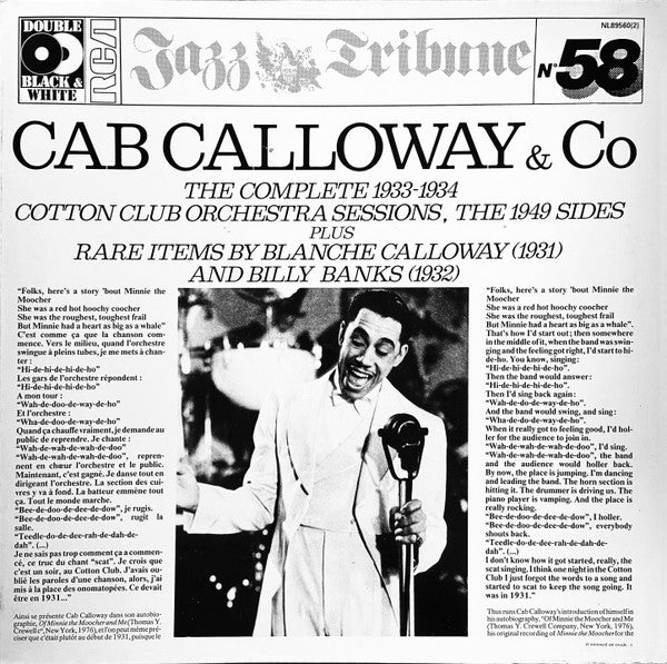 Cab Calloway - Cab Calloway & Co (2xVinyl, LP, Compilation) Very Good Plus (VG+) / Very Good (VG)