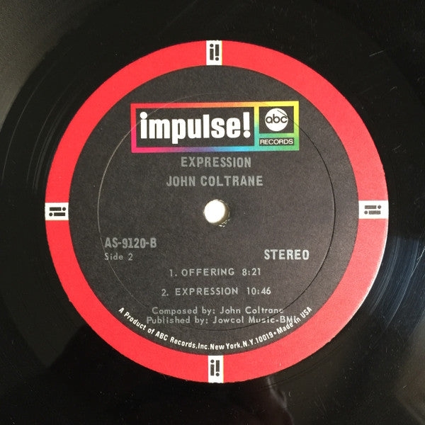 John Coltrane - Expression (Vinyl, LP, Album, Stereo, Reissue) Good Plus (G+) / Poor (P)
