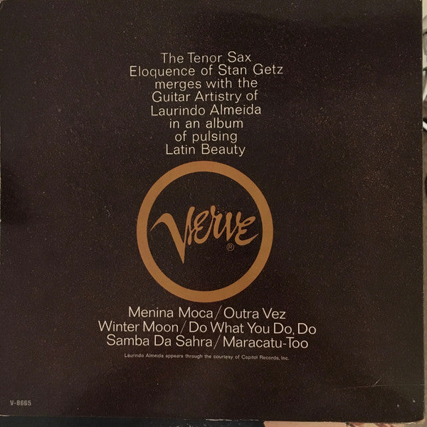 Stan Getz - Stan Getz With Guest Artist Laurindo Almeida (Vinyl, LP, Stereo) Very Good (VG) / Very Good Plus (VG+)