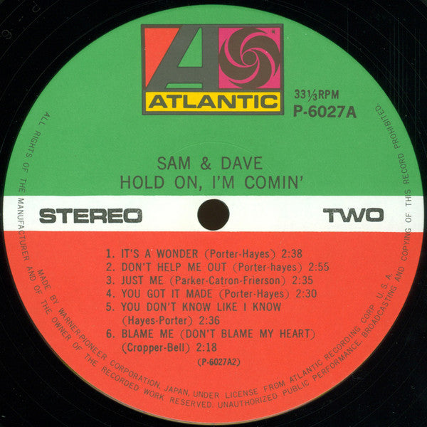 Sam & Dave - Hold On, I'm Comin' (Vinyl, LP, Album, Reissue, Stereo)