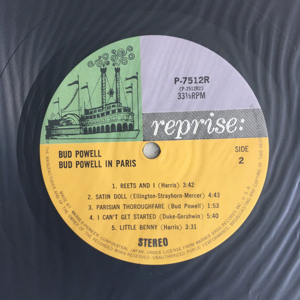 Bud Powell - Bud Powell In Paris (Vinyl, LP, Album, Reissue, Stereo) Very Good Plus (VG+) / Very Good (VG)
