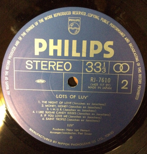 Luv' - Lots Of Luv' (Vinyl, LP, Album) Near Mint (NM or M-) / Very Good Plus (VG+)