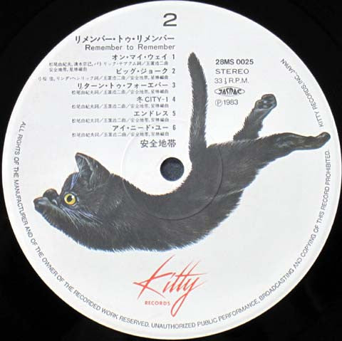 Anzen Chitai - Remember To Remember (Vinyl, LP, Album, Stereo)