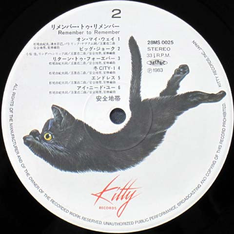 Anzen Chitai - Remember To Remember (Vinyl, LP, Album, Stereo)