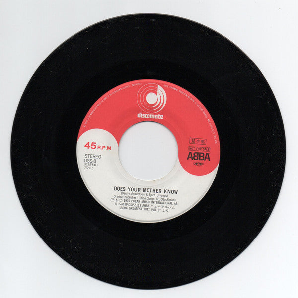 ABBA - Gimme! Gimme! Gimme! (A Man After Midnight) (Vinyl, 7", 45 RPM, Single, Promo) Very Good Plus (VG+) / Very Good Plus (VG+)