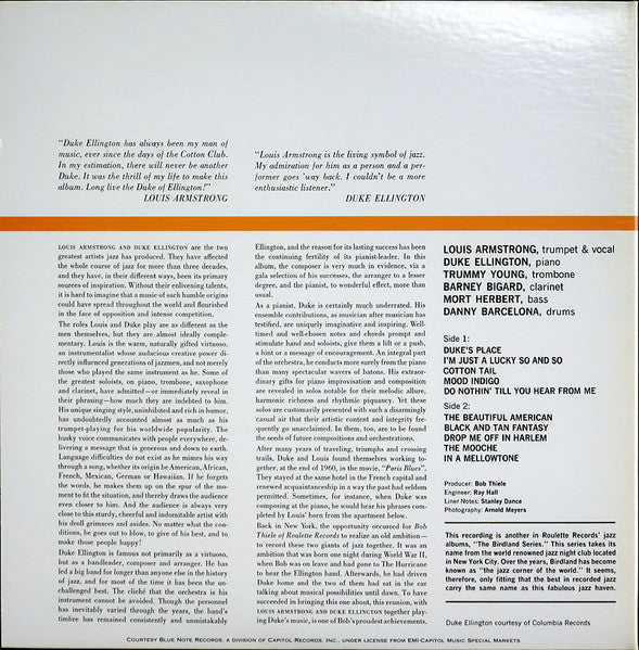 Louis Armstrong - Recording Together For The First Time (Vinyl, LP, Reissue, Stereo) Near Mint (NM or M-) / Near Mint (NM or M-)