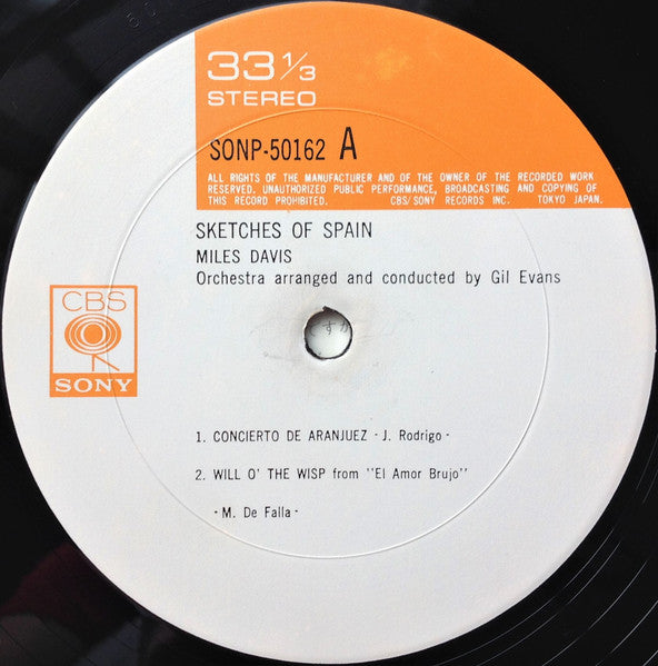 Miles Davis - Sketches Of Spain = スケッチ・オブ・スペイン (Vinyl, LP, Album, Reissue, Stereo) Very Good Plus (VG+) / Very Good Plus (VG+)