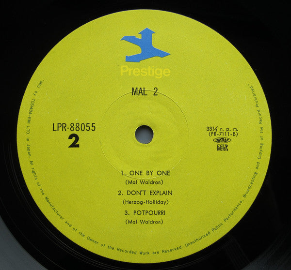 Mal Waldron - Mal/2 (Vinyl, LP, Album, Reissue, Mono)