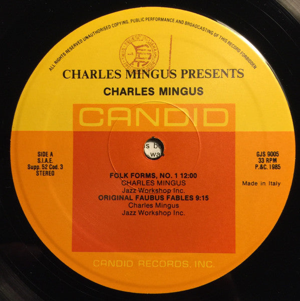 Charles Mingus - Presents Charles Mingus (Vinyl, LP, Album, Stereo, Reissue) Very Good (VG) / Very Good Plus (VG+)