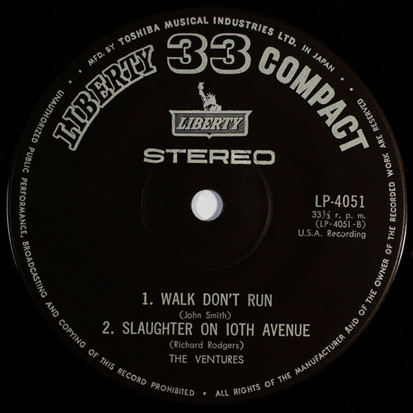The Ventures - ダイアモンド・ヘッド = Diamond Head (Vinyl, 7", 33 ⅓ RPM, Stereo) Good Plus (G+) / Very Good (VG)