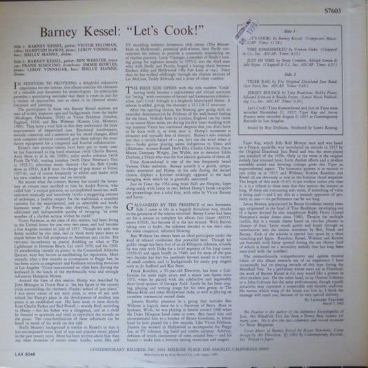 Barney Kessel - Let's Cook! (Vinyl, LP, Album, Reissue, Stereo) Very Good Plus (VG+) / Very Good Plus (VG+)