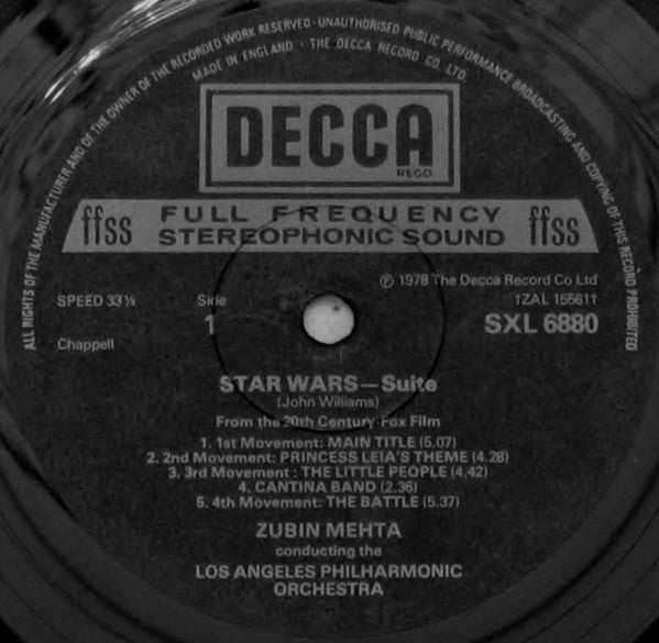 John Williams (4) - Star Wars · 2001 · Jupiter · Mars (Vinyl, LP, Stereo) Very Good Plus (VG+) / Very Good (VG)