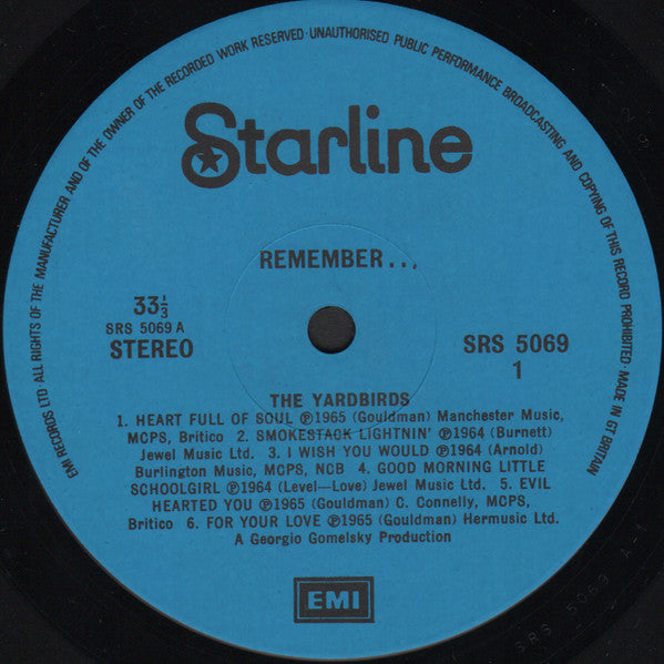 The Yardbirds - Remember... The Yardbirds (Vinyl, LP, Compilation) Very Good Plus (VG+) / Very Good Plus (VG+)